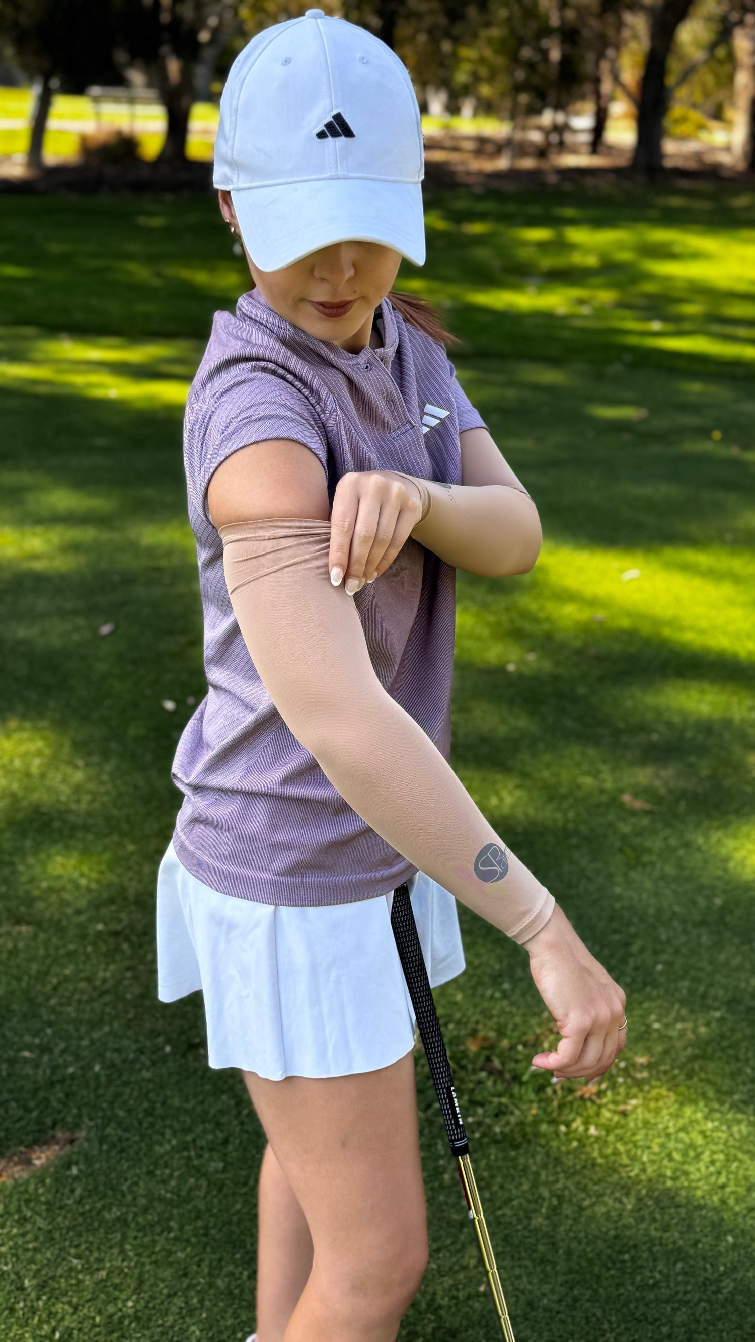 SParms UPF50+ Arm Sleeves (Latte, Pair)