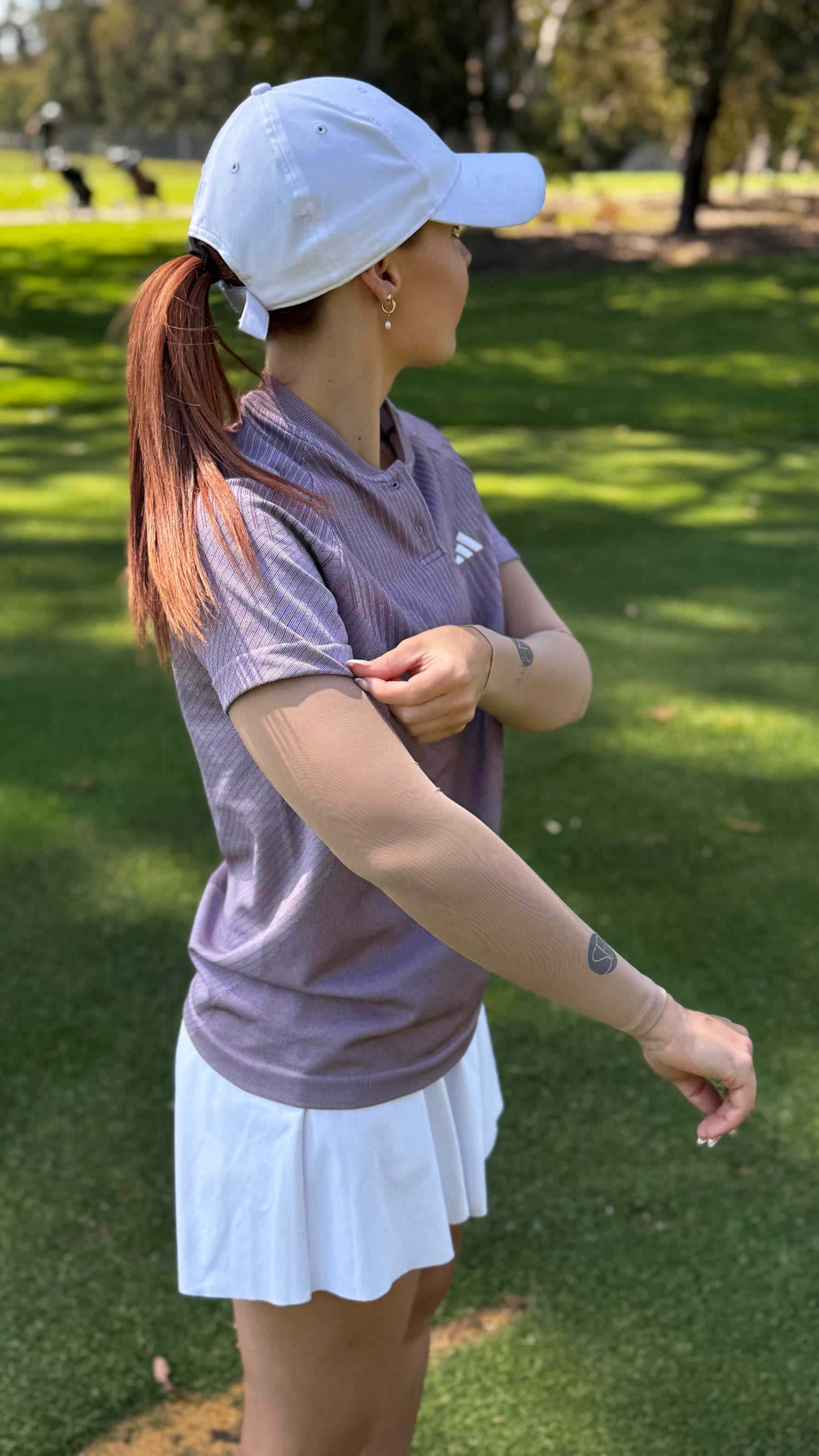 SParms UPF50+ Arm Sleeves (Latte, Pair)