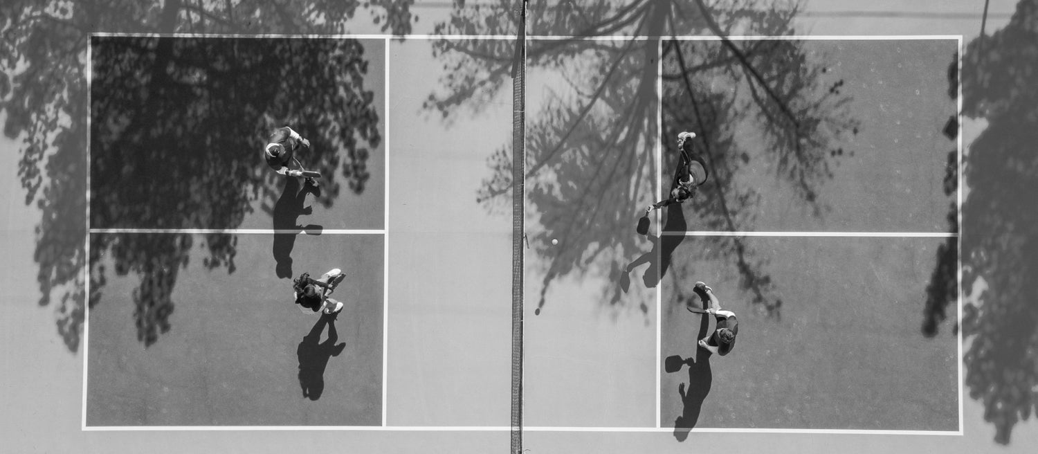 Pickleball Court with players