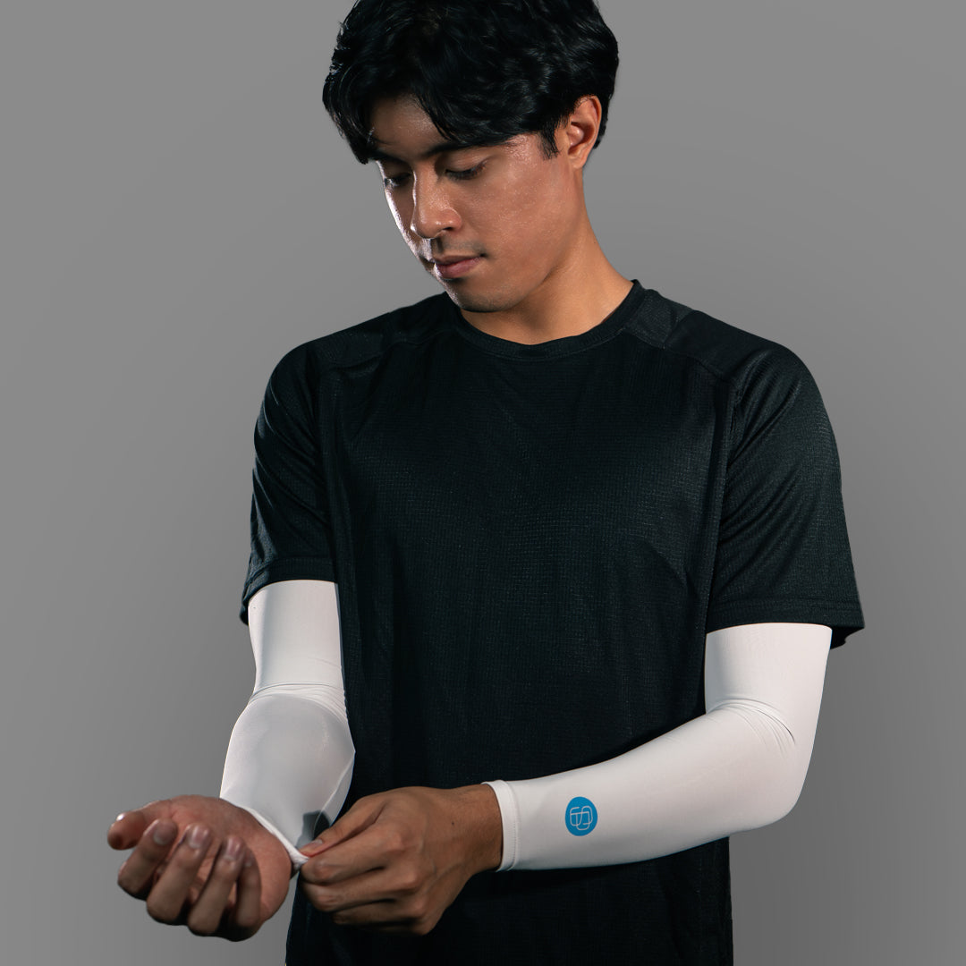 Youth's SParms UPF50+ Arm Sleeves (White, Pair)