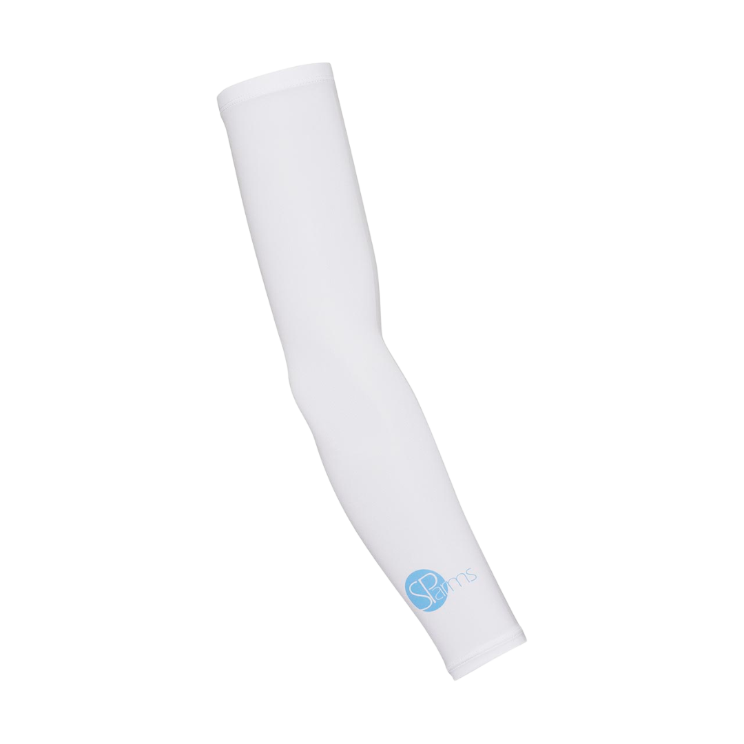 SParms UPF50+ Arm Sleeves (White, Pair)