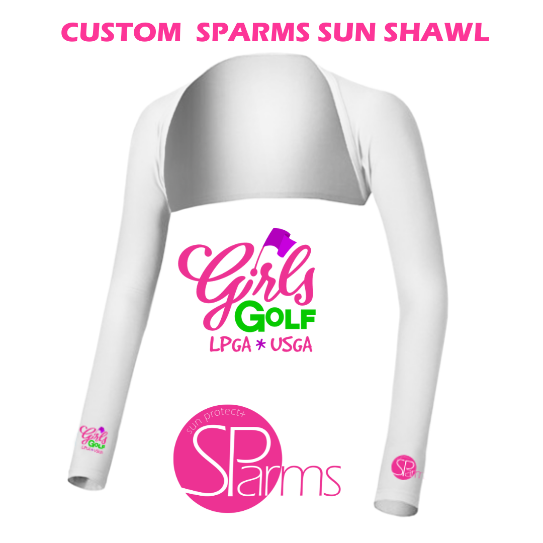 Sparms UPF50+ Shoulder Wrap (Limited Edition Girl's Golf Custom Logo)