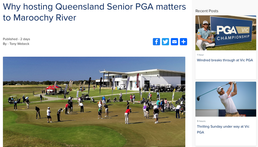 Why hosting Queensland Senior PGA matters to Maroochy River