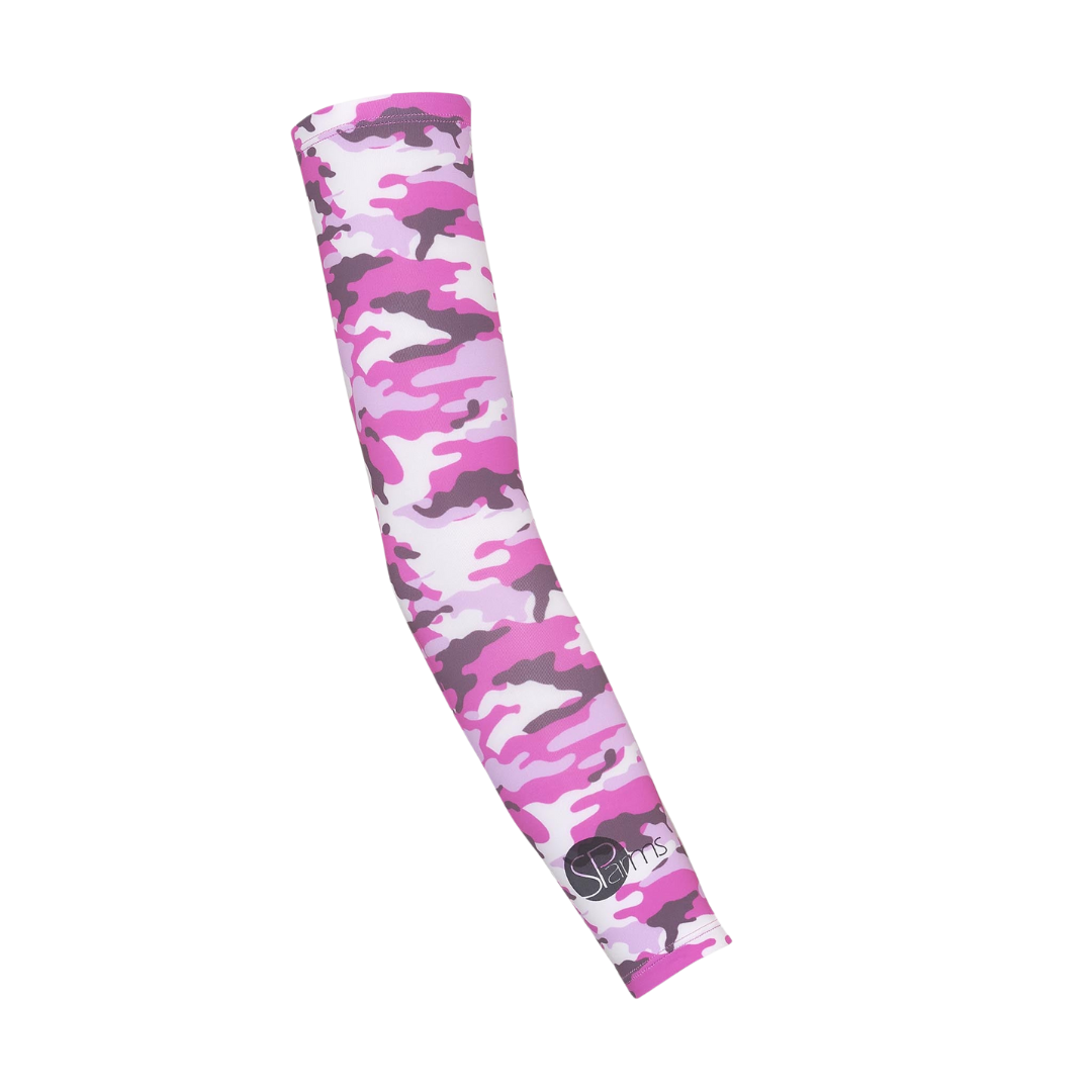 SParms UPF50+ Arm Sleeves (Camo Pink, Pair)