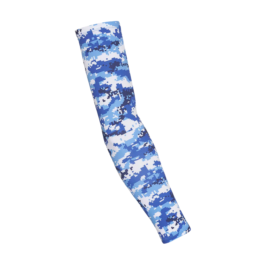 SParms UPF50+ Arm Sleeves (Digital Camo Blue, Pair)