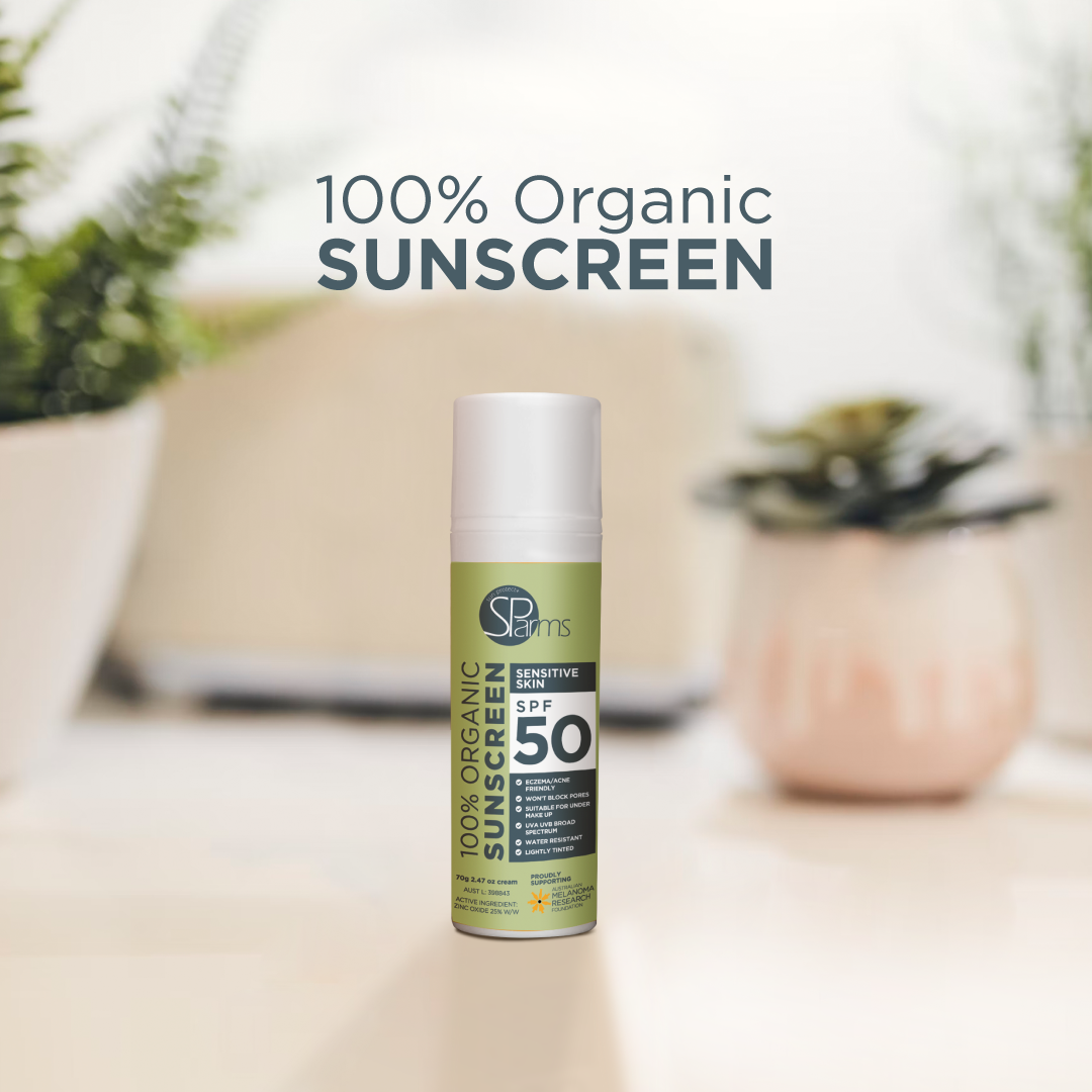 100% Organic Sensitive Skin Sunscreen SPF 50