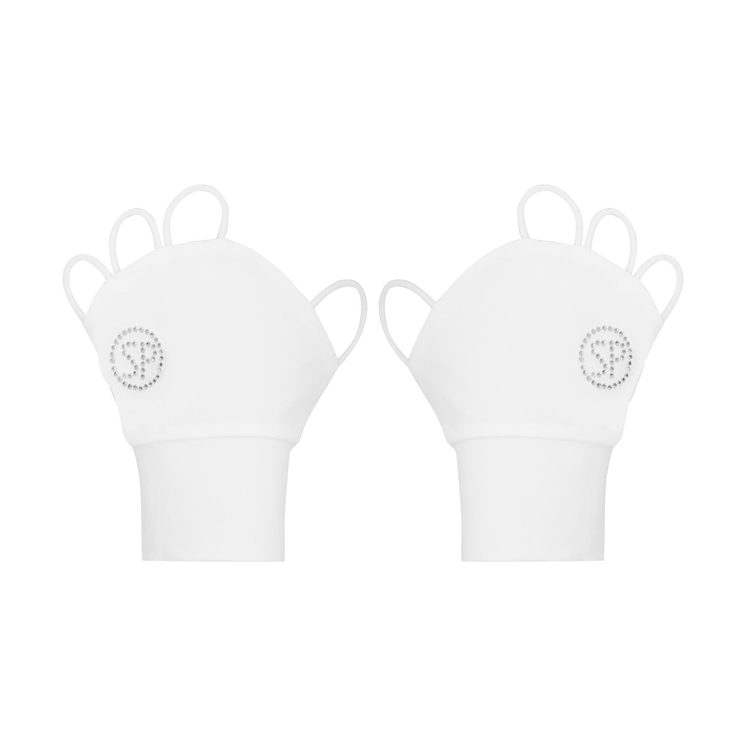 SP Glove (Palmless sun glove) - Crystal logo [White] - SParms