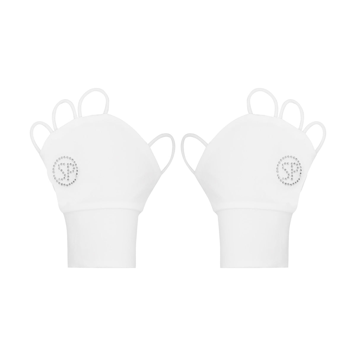 SP Glove (Palmless sun glove) - Crystal logo [White] - SParms